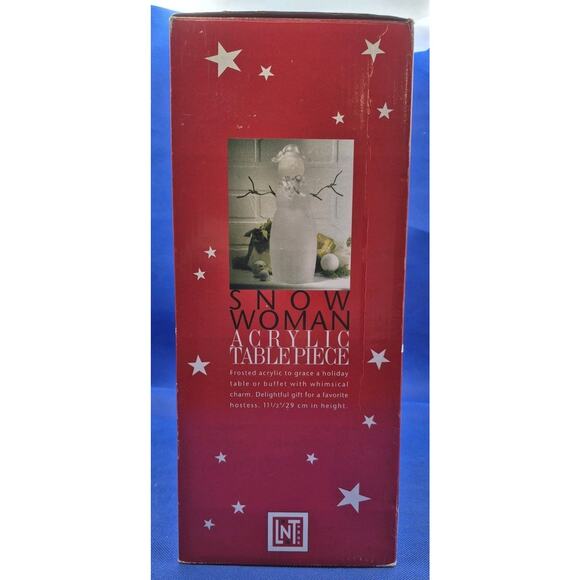 Frosted Acrylic Snow Woman Table Decor 11.5" Tall Original Packaging YK - Picture 9 of 12